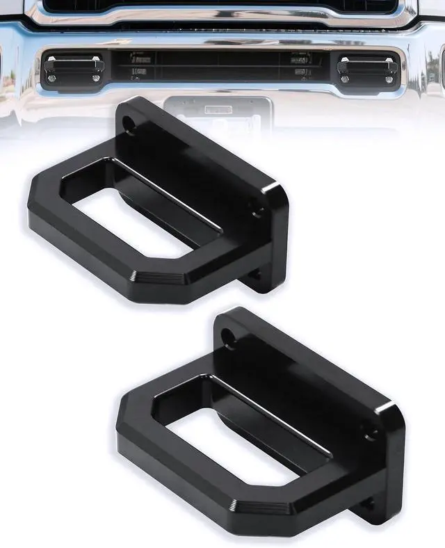 Main image of Front Tow Hooks, D-Ring Shackle Compatible with 2003-2018 Ram 2500 3500 2WD & 4WD - Replace OEM 68171791AA, 52020587AB (Black)