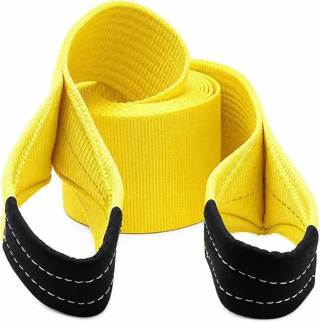 Main image of Tool BXT Recovery Tow Straps 6" X 30' - 48,000LBS - Heavy Duty Reinforced Loops Emergency Off Road Towing Rope and Winch Extension - Box Truck - Commercial Vehicle - Off Road