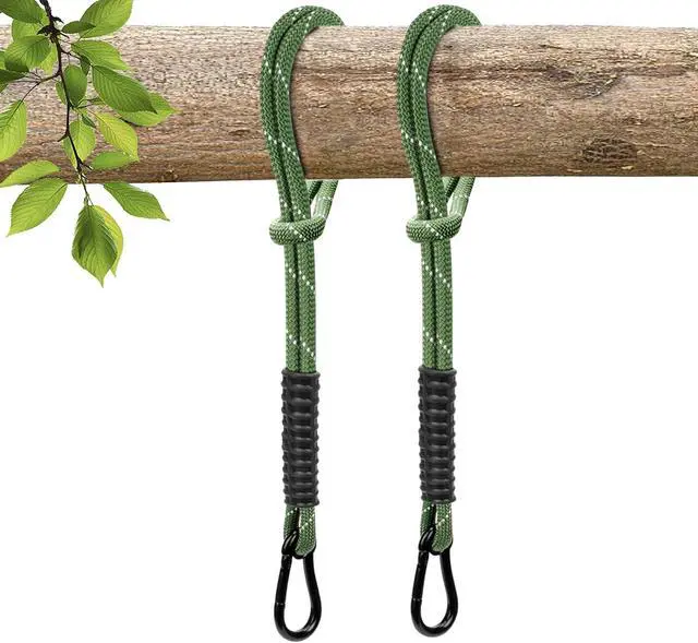 Main image of Heavy Duty Tree Swing Ropes, Hammock Tree Straps Hanging Kit, for Outdoor Swings Hammock Playground Set Accessories (6.75ft,81",Green,2Pack)