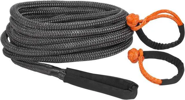 Main image of Kinetic Recovery Rope, 1In x 30 Feet 48000 lbs Elasticity Energy Snatch Rope with 2 Soft Shackles, Heavy Duty Offroad Recovery Kit, Nylon Kinetic Tow Ropes for Trucks, Pickup, Tractor, SUV, UTV, ATV