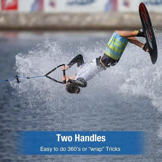 Alt view image 3 of 7 - Wakeboard Rope 75 Feet Water Ski Rope with Handle Ski Ropes for Watersports, Ski Tow Rope for Tubing 4 Sections Tube Tow Rope for Watersports, Storage Bag Included