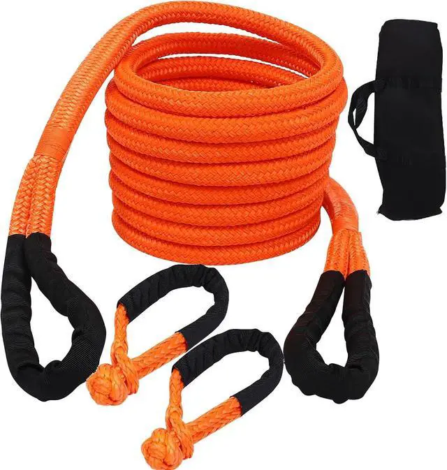 Main image of 3/4" x 20ft Kinetic Recovery Tow Rope (MBS-30,580Lbs), Heavy Duty Offroad Recovery Rope with 2 Soft Shackles, Offroad Towing Straps Kit for Truck ATV UTV SUV Jeep Car Tractor (1)