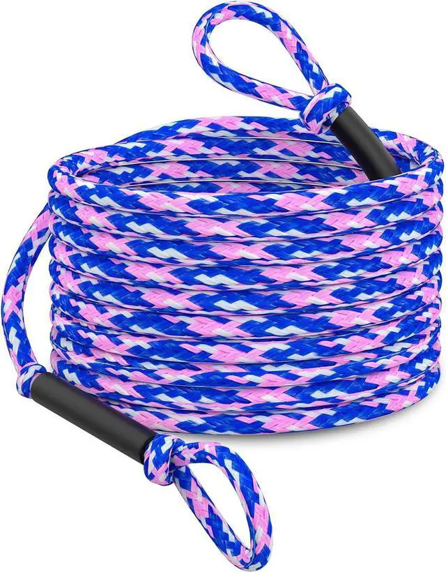 Main image of 60FT 6K Boat Tow Rope for Tubing, 1-6 Riders Heavy Duty Floating Tube Tow Rope, Pull Rope for Towable Tubes & Water Sports