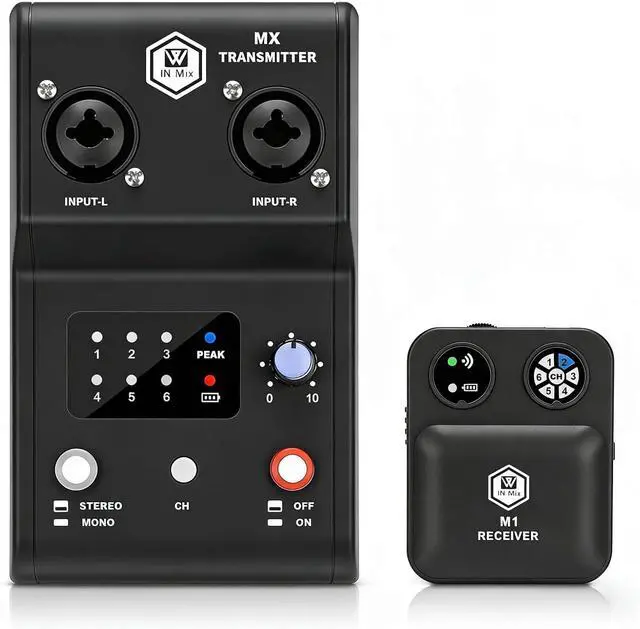 Main image of Wireless in-Ear Monitor System 2.4GHz Stereo Transmitter & Bodypack Receiver for Studio, Band Rehearsal, Live Performance