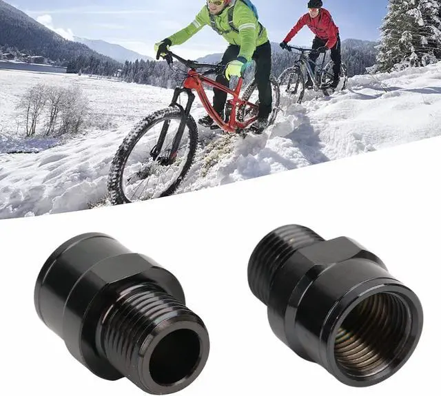 Alt view image 2 of 7 - 16mm Bike Pedal Extender, Titanium Alloy Cycling Pedal Extenders Bike Pedal Extension Shaft with Spacers for Mountain Bike Road Bike (Black)