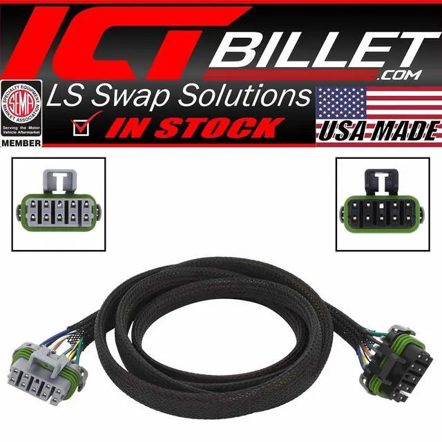 Alt view image 5 of 5 - Wire Harness Extension 72" LS Gen 3 Truck TAC Module DBW Accelerator Pedal Position Sensor APP Compatible with Silverado Avalanche LM7 L59 Vehicles and GM RPO Codes WEAPP30-72