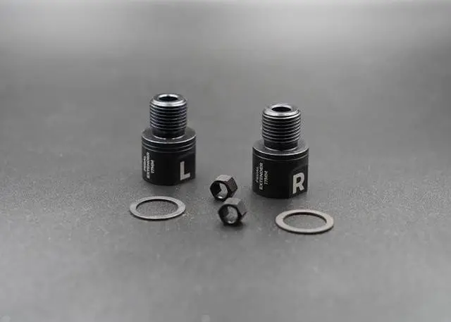 Main image of Bicycle Pedal Extenders, Extend 17mm-19mm, Stainless Steel Pedal Extender for Road, Gravel & MTB, Adjust Q-Factor & Pedaling Comfort, for Shimano & All 9/16 inch Thread Pedals, Made in Taiwan