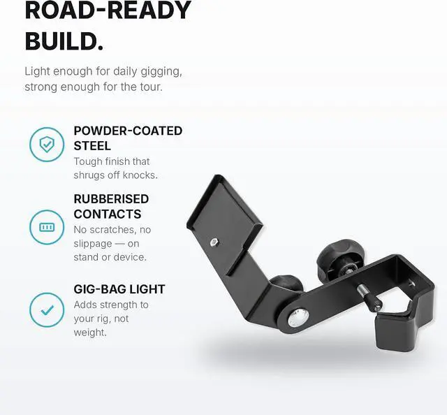 Alt view image 4 of 6 - B.Beat Plier Mount - Clamp Stand Holder for B.Beat Evo and Plus | Universal quick-release clamp for B.Beat Evo and Plus. Mounts to mic stands and boom arms for hands-free stage use