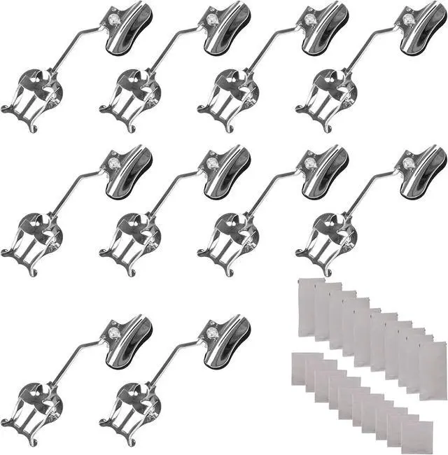 Main image of 10PCS Trombone Lyre Clip on, Metal Sheet Music Clip Clamp- On Holder, Sheet Trombone Music Score Clamp, Generic Marching Lyre, Wind Instrument Sheet Music Stand