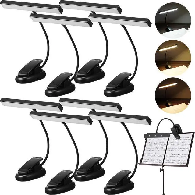 Main image of 8 Pcs Music Stand Light 18 LED Piano Lamp Adjustable Reading Light AAA Battery(Not Included) Operated, 4 Color Temperature Optional