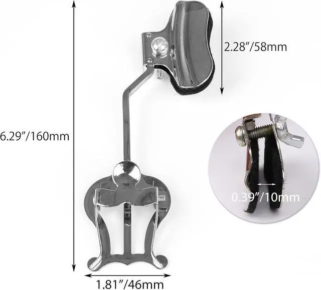 Alt view image 6 of 6 - 10PCS Trombone Lyre Clip on, Metal Sheet Music Clip Clamp- On Holder, Sheet Trombone Music Score Clamp, Generic Marching Lyre, Wind Instrument Sheet Music Stand