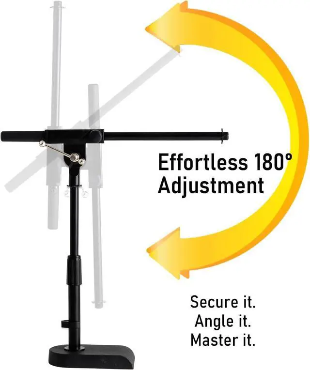 Alt view image 2 of 7 - Adjustable Low-profile Microphone Stand, 2 Pack - Snare/Tom Bottom/Bass (Kick) Drum/Table Top, Adjustable Height, Clip-on cable holder, Powered by Hamilton (SR610111-2PK)