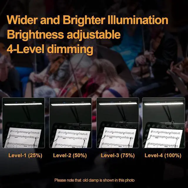 Alt view image 7 of 7 - Music Stand Lights,Removable Magnetic Battery, Rechargeble Battery Operated, Long-Lasting USB-C Eye-Care Clamp Lamp, Foldable,Sturdy,Super Bright for Sheet Music(Third Updated Version)