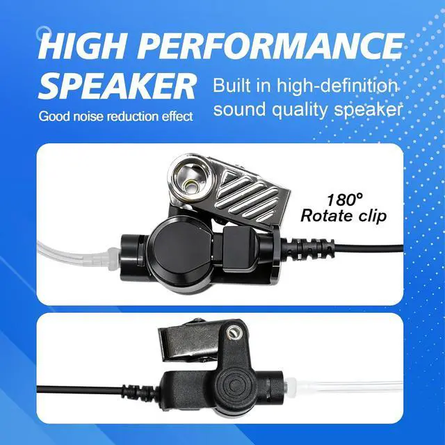 Alt view image 4 of 6 - Universal Ifb Earpiece Single Ear Broadcast Headset in-Ear Earbuds Monitor Kit Headphone Acoustic Tv Anchor Broadcasting Ear Piece Compatible for iPhone 3.5mm Phone(Color Black)