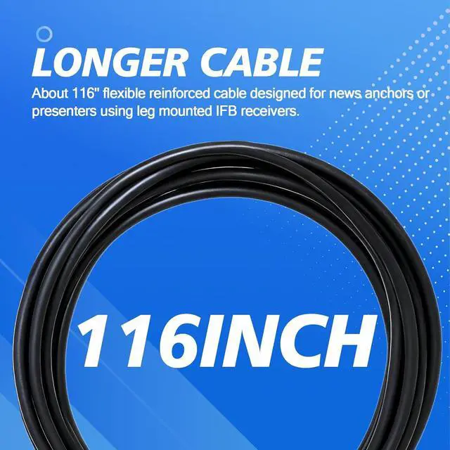 Alt view image 5 of 6 - Universal Ifb Earpiece Single Ear Broadcast Headset in-Ear Earbuds Monitor Kit Headphone Acoustic Tv Anchor Broadcasting Ear Piece Compatible for iPhone 3.5mm Phone(Color Black)