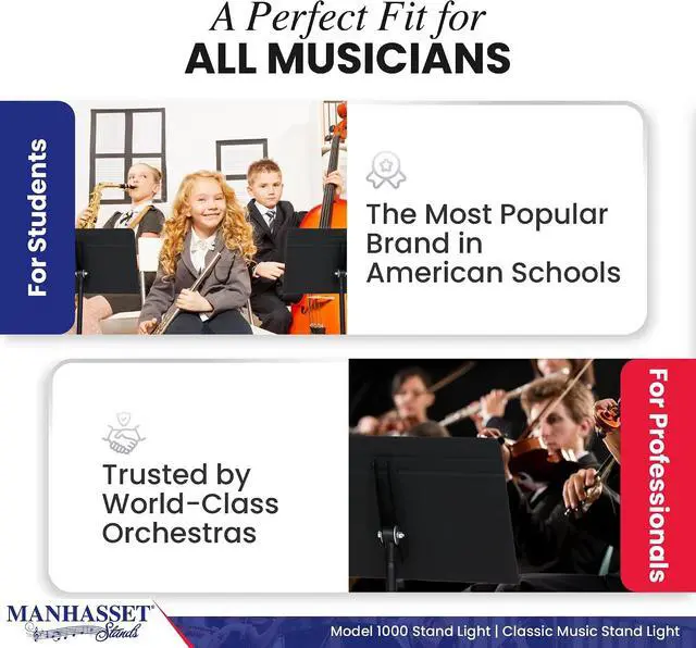 Alt view image 4 of 6 - Music Stand Light Clip On Attachment - Stand Lights for Musicians - Music Lamp for Orchestras - Piano Light - Piano Lamp