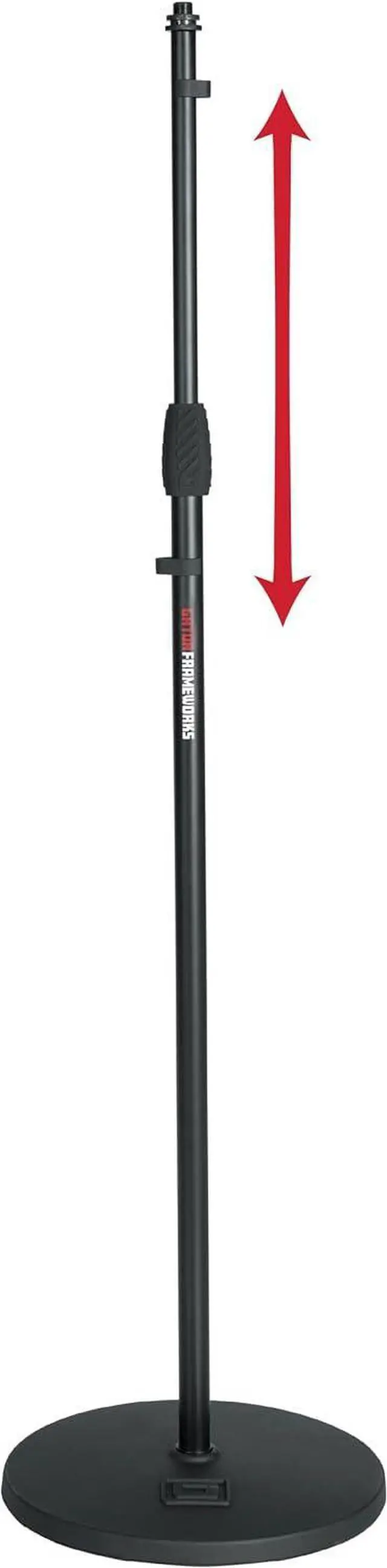 Main image of Microphone Stand with 12" Weighted Base and Soft Grip Twist Clutch Height Adjustment, (GFW-MIC-1200)