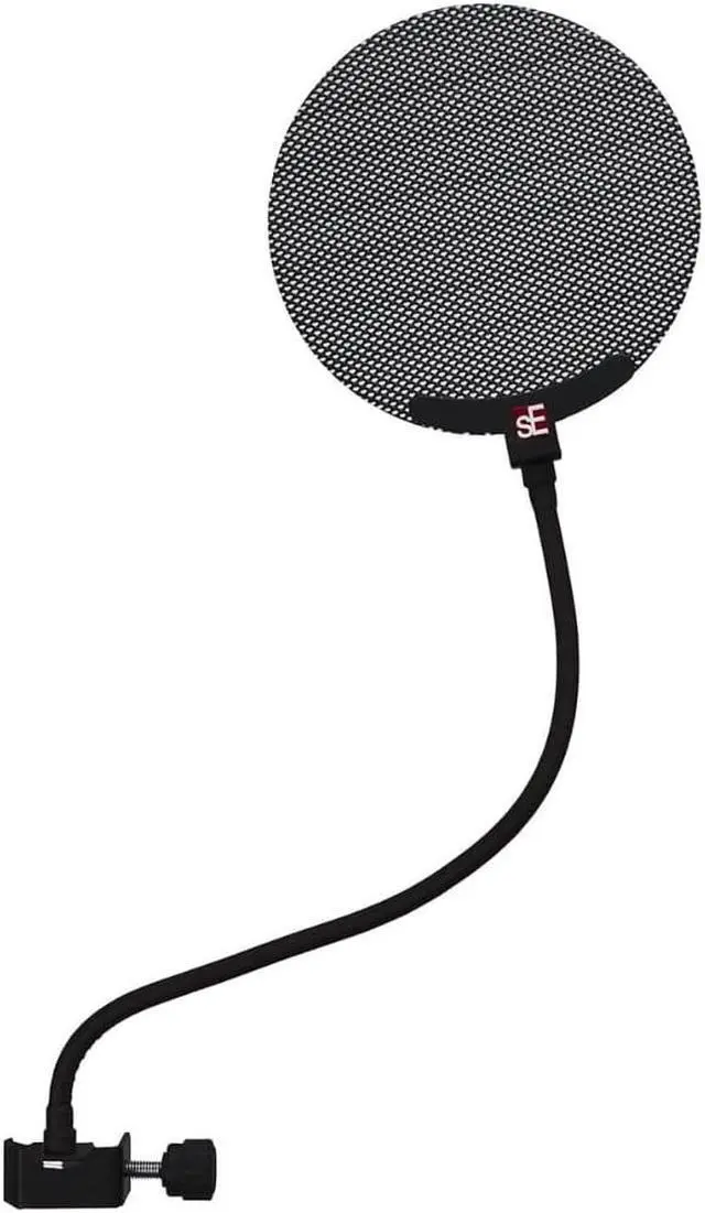 Alt view image 5 of 6 - Pro Metal Pop Filter for Microphones - Entirely Metal Mic Pop Filter with Adjustable Gooseneck for Precise Positioning - Professional Microphone Accessories