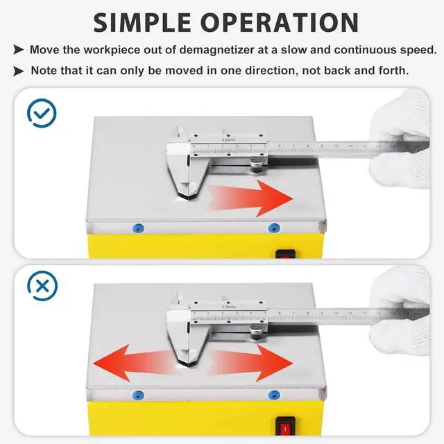 Alt view image 4 of 6 - Plate Demagnetizer Tool Metal Demagnetizer 6.2 x 4.7 Degaussing Machine for Tool Dies Cutters (100, Watts)
