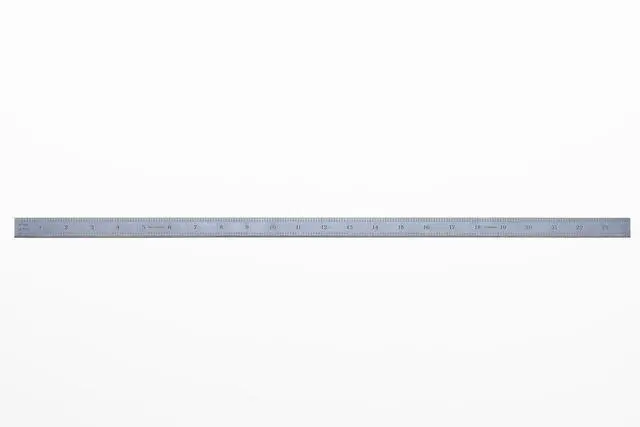 Main image of Flexible 24-Inch Machinist's Rule, High-Carbon Steel, Markings of 1/10", 1/100", 0.5mm, 1mm, Suitable for CNC Operators and Engineers, Decimal Inch and Metric Systems, Made in USA