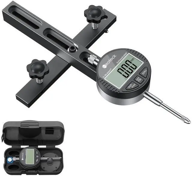 Main image of 0-1'' Digital Dial Indicator Table Saw Gauge Suitable for Table Saws with a Groove Width of 3/4" (19mm) or More for Aligning and Calibrating Work,Shop Machinery,Band Saw and Drill Press-Black