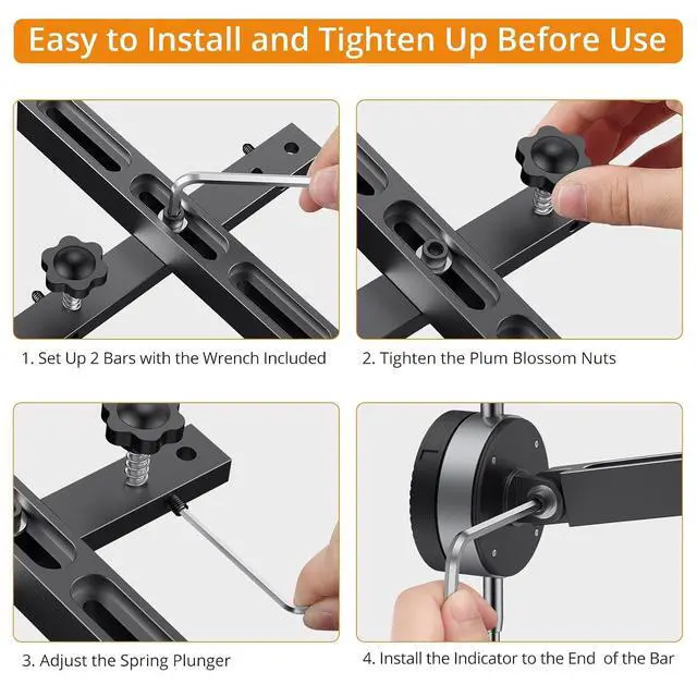 Alt view image 4 of 7 - 0-1'' Digital Dial Indicator Table Saw Gauge Suitable for Table Saws with a Groove Width of 3/4" (19mm) or More for Aligning and Calibrating Work,Shop Machinery,Band Saw and Drill Press-Black