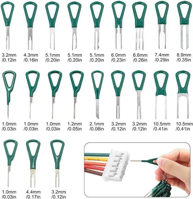 Alt view image 7 of 7 - Terminal Removal Tool Kit for Deutsch Connectors, Depinning Tools Electrical Pin Extractor with Magnetic Phillips Screwdrivers 32Pc