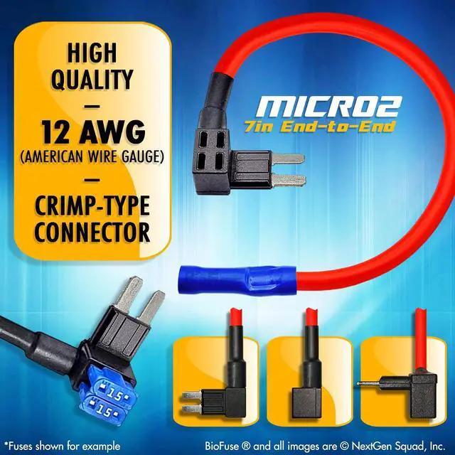 Alt view image 5 of 7 - 12 AWG Micro2 APT ATR 30 Piece Automotive Car Fuses and Holders Pack: (15) Add a Circuit Fuse Tap Adapters, (15) 15A Micro 2 Blade Fuses + Fuse Puller