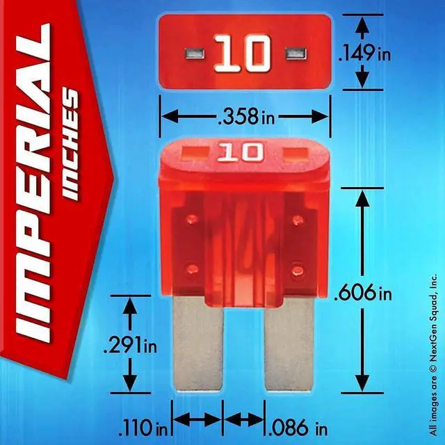 Alt view image 6 of 7 - 12 AWG Micro2 APT ATR 30 Piece Automotive Car Fuses and Holders Pack: (15) Add a Circuit Fuse Tap Adapters, (15) 15A Micro 2 Blade Fuses + Fuse Puller