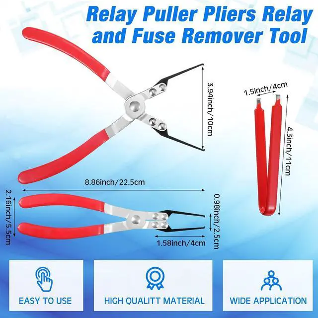 Alt view image 4 of 7 - 36 Pcs Car Fuse Assortment Kit Fuse and Puller Plier Relay with Small Fuze Remover Tool and 10 Pcs 30/40 Amp 5-pin 12v Relay Car Fuze Puller(Multicolor,Low and Tall)