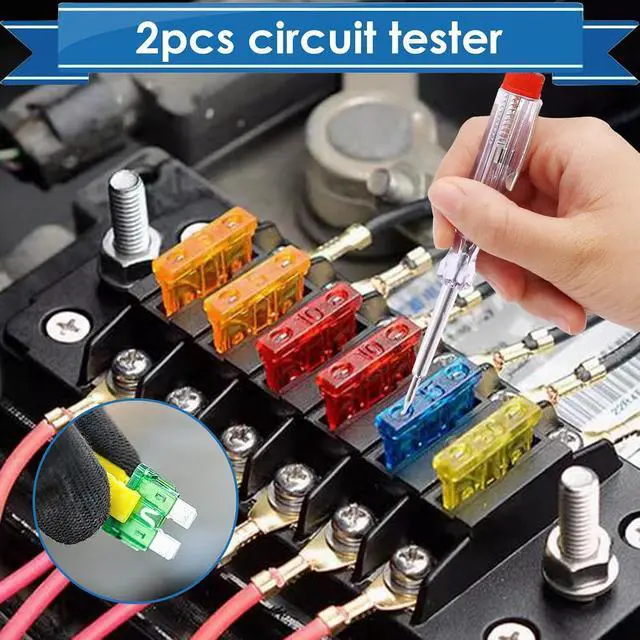 Alt view image 6 of 7 - 2014Pcs Car Fuses Assortment Kit with Fuse Puller and Circuit Tester, Standard & Mini & Low Profile Mini Fuse Kit & Tall/STD Profile Box Shaped Automotive Fuse for Cars, Trucks and SUV, Boat