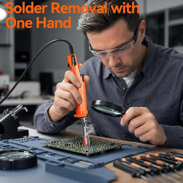 Alt view image 3 of 7 - 929D-VI Electric Desoldering Pump 180W Temperature-Controlled