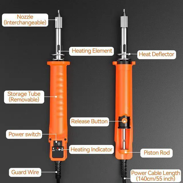 Alt view image 5 of 7 - 929D-VI Electric Desoldering Pump 180W Temperature-Controlled