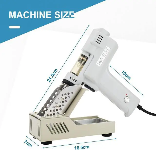 Alt view image 3 of 7 - Desoldering Gun S-993A 110V 100W 50HZ Electric Desoldering Gun Solder Sucker Gun Suction Tin Gun with Vacuum Desordering Pump