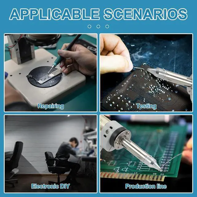 Alt view image 4 of 7 - Desoldering Gun S-993A 110V 100W 50HZ Electric Desoldering Gun Solder Sucker Gun Suction Tin Gun with Vacuum Desordering Pump
