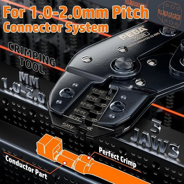 Alt view image 2 of 7 - Crimping Tool and JST Connector Kit, 22 Types of 1.0mm JST-SH, 1.25mm JST-GH, 1.5mm JST-ZH Connectors & Contacts, Crimp Pliers AWG 32-22 for 1.0mm - 2.0mm Pitch Pin Terminal, for DIY Electronics