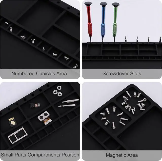 Alt view image 5 of 6 - Anti Static Mat 20.9" x 13.5" ESD Safe Electronics Repair Mat with Grounding Accessories, Heat Resistant 932°F Eelectronic Work Mat for iPhone, iPad, Laptop, Computer,Camera Repair