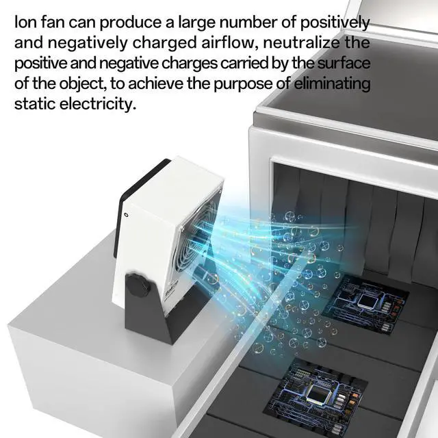 Alt view image 5 of 7 - BK5600S Anti-Static Ion Fan, Ion Electric Fan, Static Eliminator, Electronic Manufacturing Maintenance, Scientific Research Laboratory, Chip Packaging To Eliminate Static Electricity