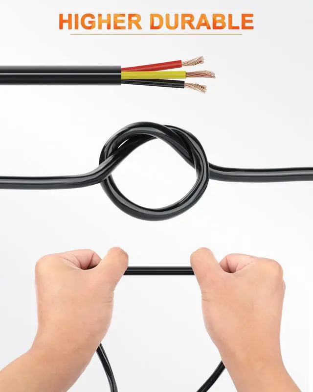Alt view image 4 of 6 - 18 Gauge Wire 3 Conductor Tinned Copper Electrical Wire, 100FT