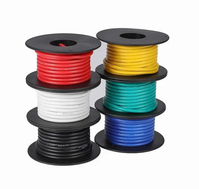 Main image of 14 AWG Silicone Wire 120ft, 6 Colors Tinned Copper