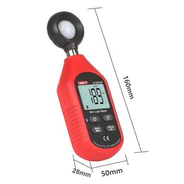 Alt view image 4 of 7 - UT383BT Mini Light Meter Digital Professional Bluetooth Luxometer 199900Lux 18500FC Illuminometer Photometer Light Lux Meter