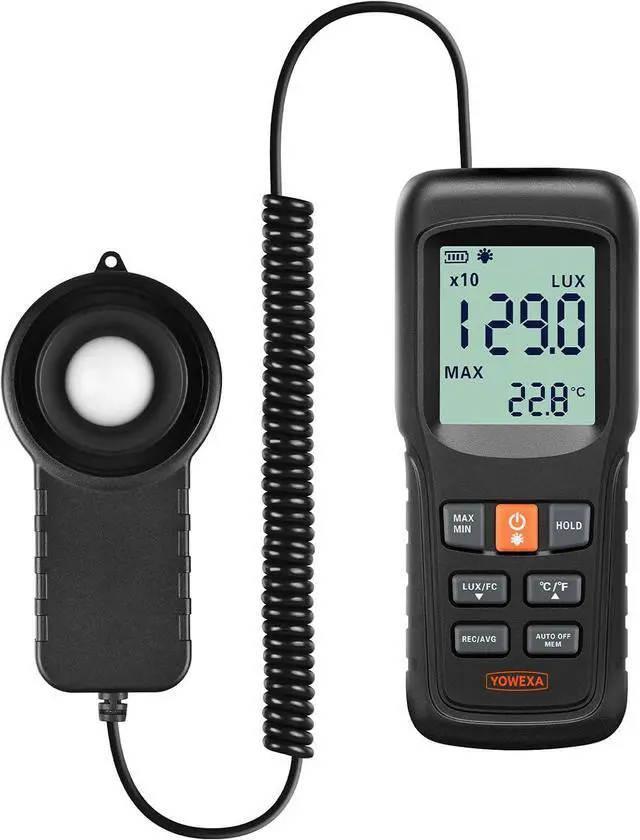 Main image of Digital Light Meter for Plants and Lighting, Split Sensor Lux Meter