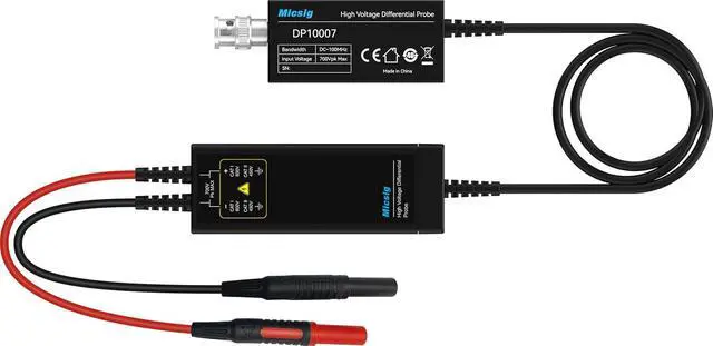Alt view image 2 of 7 - 700V 100MHz High Voltage Differential Probe kit 3.5ns Rise Time 10X/100X Attenuation Rate Oscilloscope Probe Kit Accessory DP10007