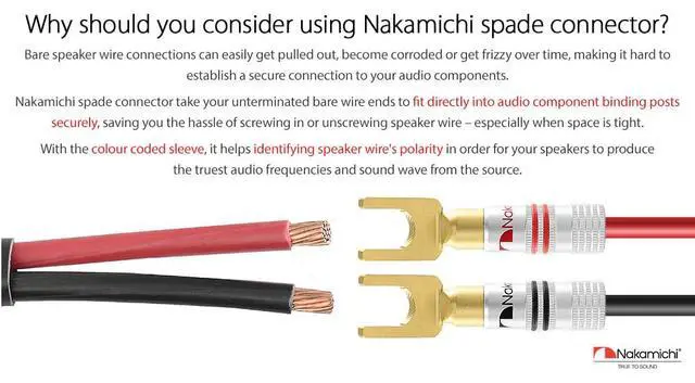 Alt view image 3 of 7 - GrubLock 24k Gold Plated Spade Y Banana Plugs, 10-18 AWG