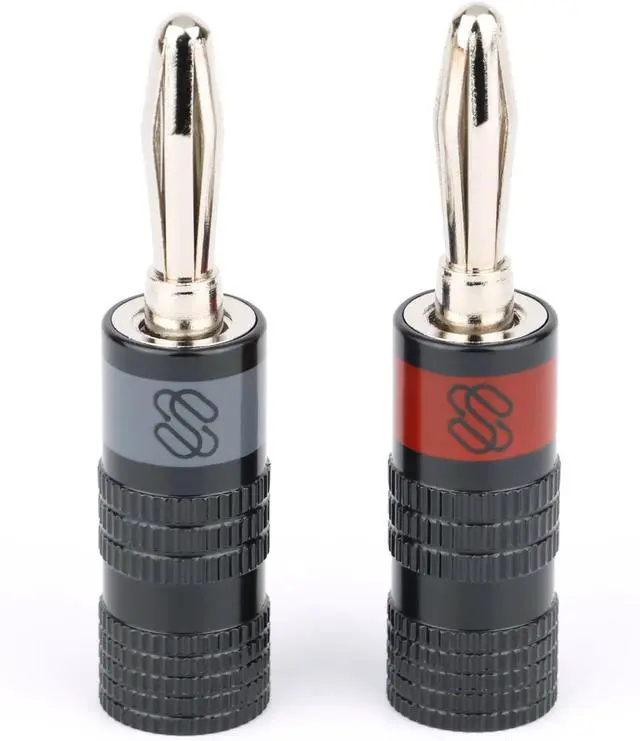 Alt view image 2 of 6 - Silverback Pro Banana Plugs 14 Pairs, Soldered + Screw Lock, Nickel Plated wear and Corrosion Resistant