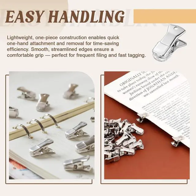 Alt view image 5 of 7 - 200 Pcs 20 x 8 mm Small Metal Clips Alligator Clips for Crafts Mini DIY Sweater Clip with Non-Slip Rubber Flat Mouth Clip for Sewing Clothing Glasses Accessories (Silver,Smooth)