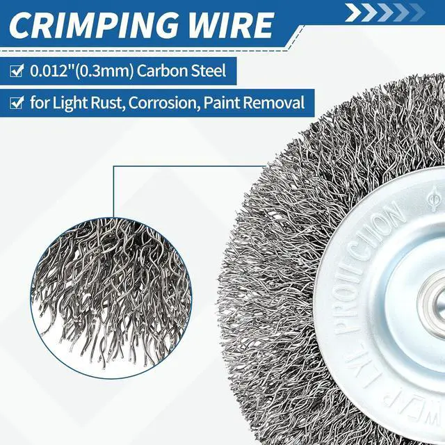 Alt view image 7 of 7 - Wire Brush for Drill Set 82Pack, Crimping Steel Wires 0.012" (Carbon Steel) Wire Wheel Cup Pen Brush Drill with 1/4" Round Shank - for Rust, Cleaning, Deburring on Cast Iron