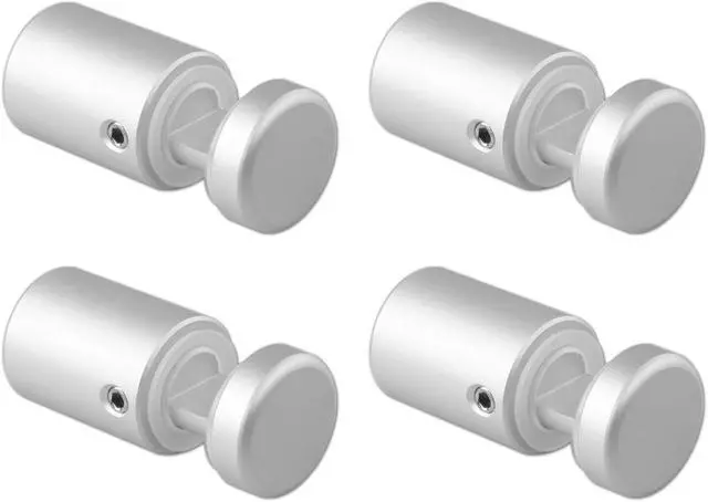 Alt view image 2 of 6 - Side Clamp Standoffs 3/4" x 1" Solid Aluminum, Edge Grip Sign Standoff for Glass, Burglarproof, Hardware for Acrylic, PVC, Glass Panel With 2 Pcs Spacers