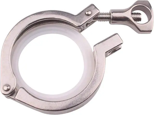 Alt view image 2 of 4 - Stainless Steel 304 Single Pin Heavy Duty Tri-clamp with Wing Nut for Ferrule TC with 1 pc Silicone Gasket (2 Inch Tri-clamp Size: 10 Pack)