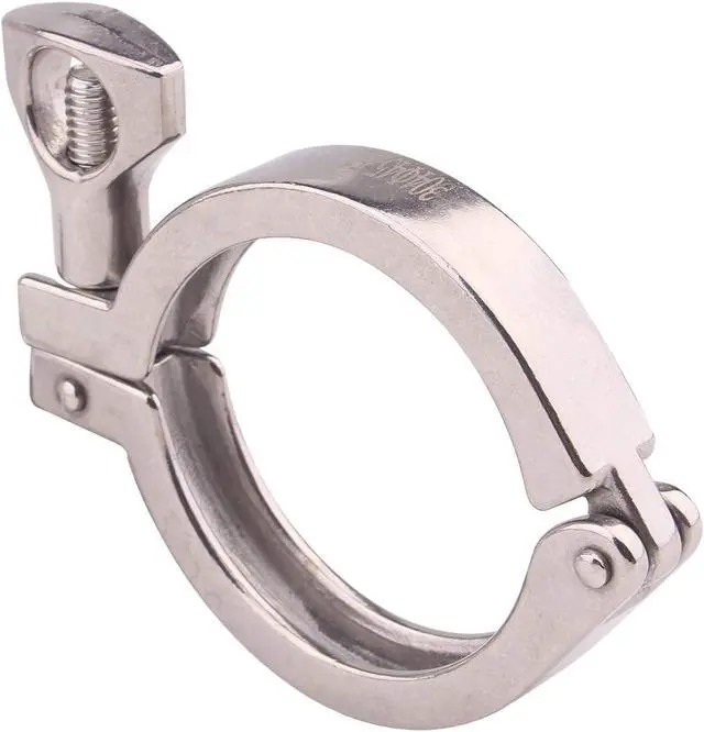 Alt view image 4 of 4 - Stainless Steel 304 Single Pin Heavy Duty Tri-clamp with Wing Nut for Ferrule TC with 1 pc Silicone Gasket (2 Inch Tri-clamp Size: 10 Pack)